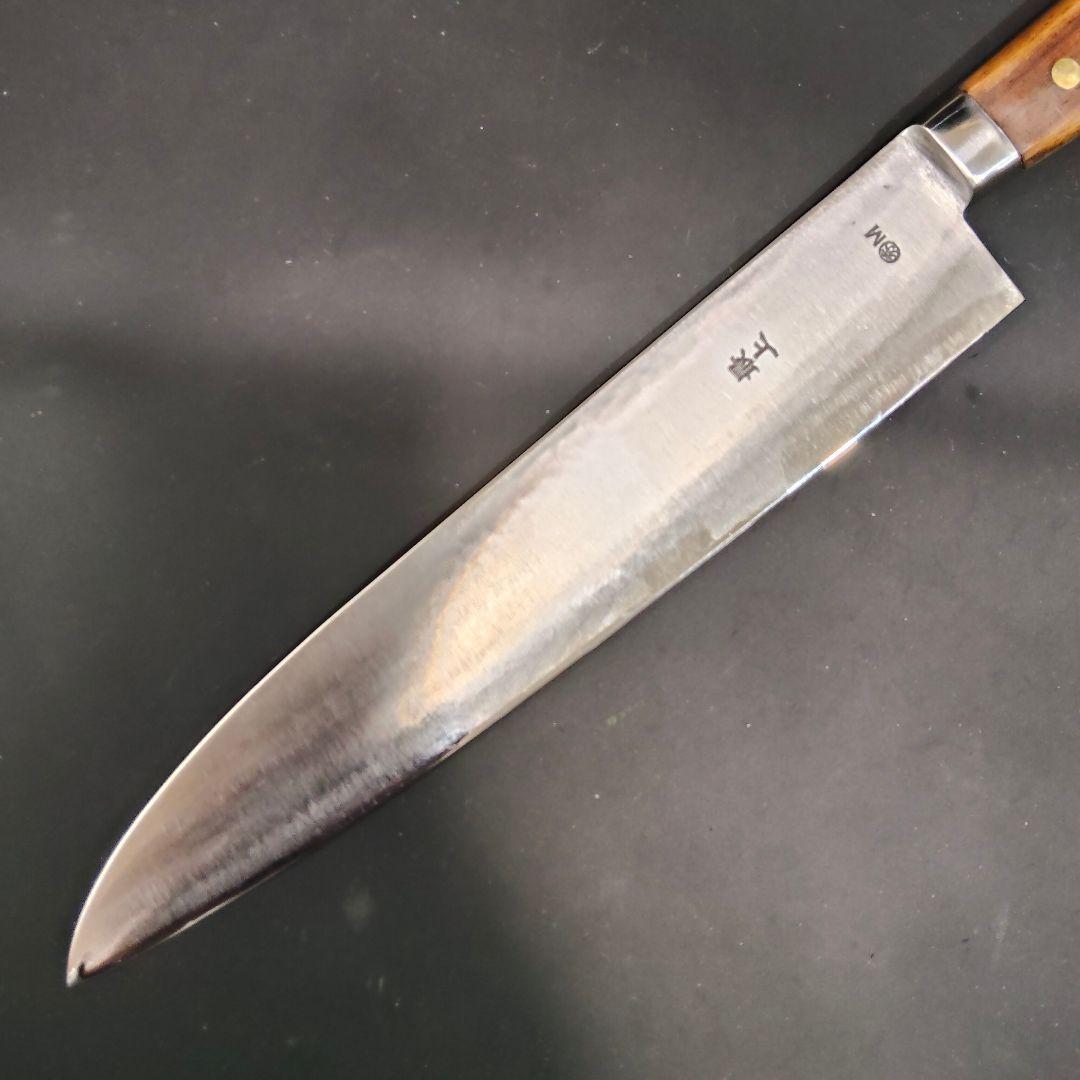 築地 正本 牛刀 最上 最高級炭素鋼 M 秀 24cm 包丁 研ぎ済み