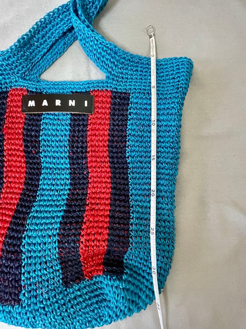 MARNI かごバッグ 青 赤