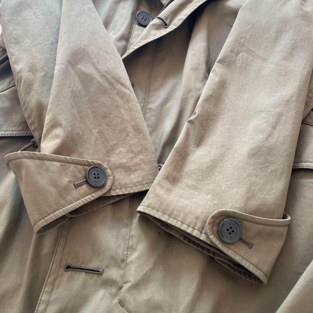 バーバリー ブリット ライナー付 コート モッズコート チェック カーキ n3b