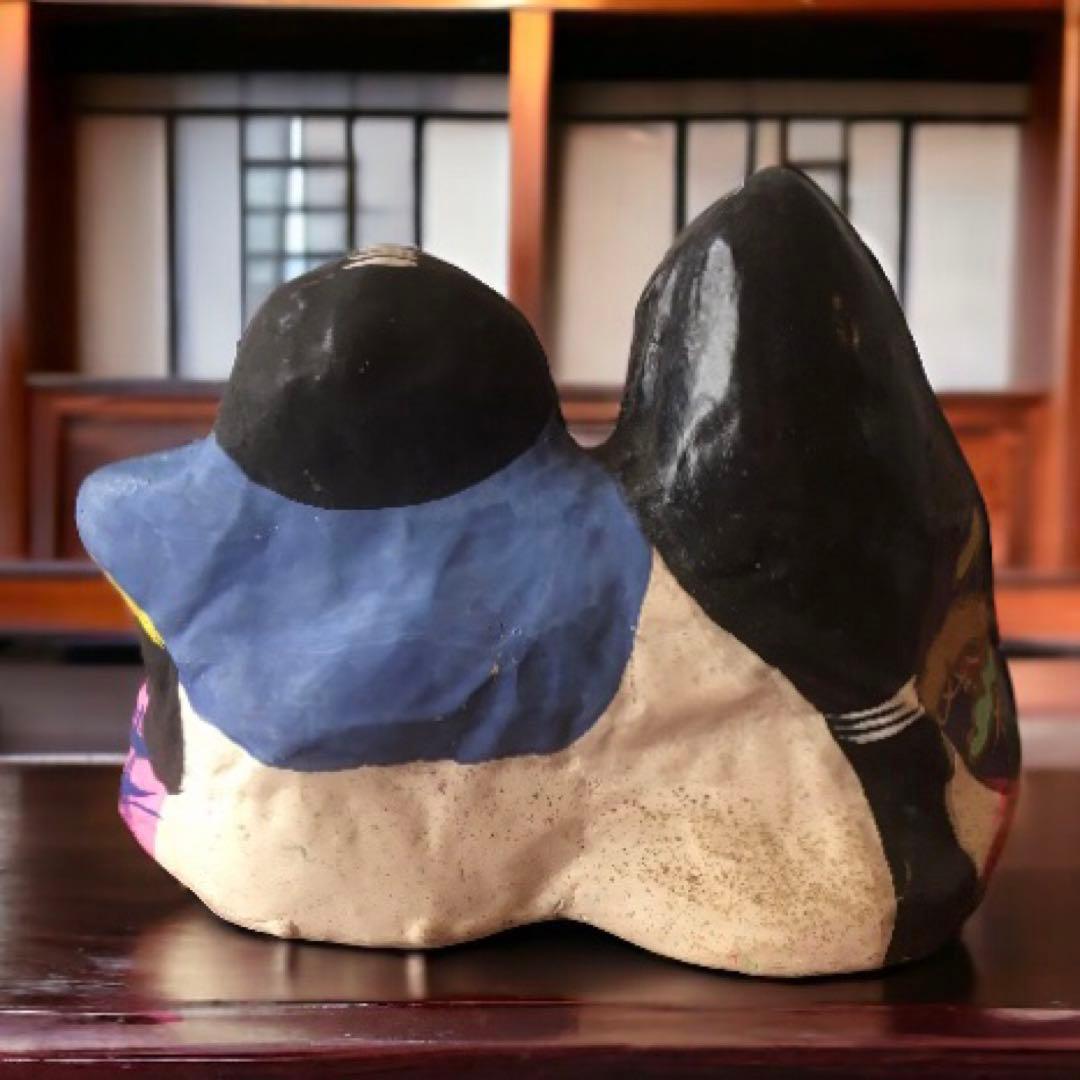 古玩 青森県 廃絶 郷土玩具 青森名玩 青森張子人形②　福原英治郎　お多福と福助