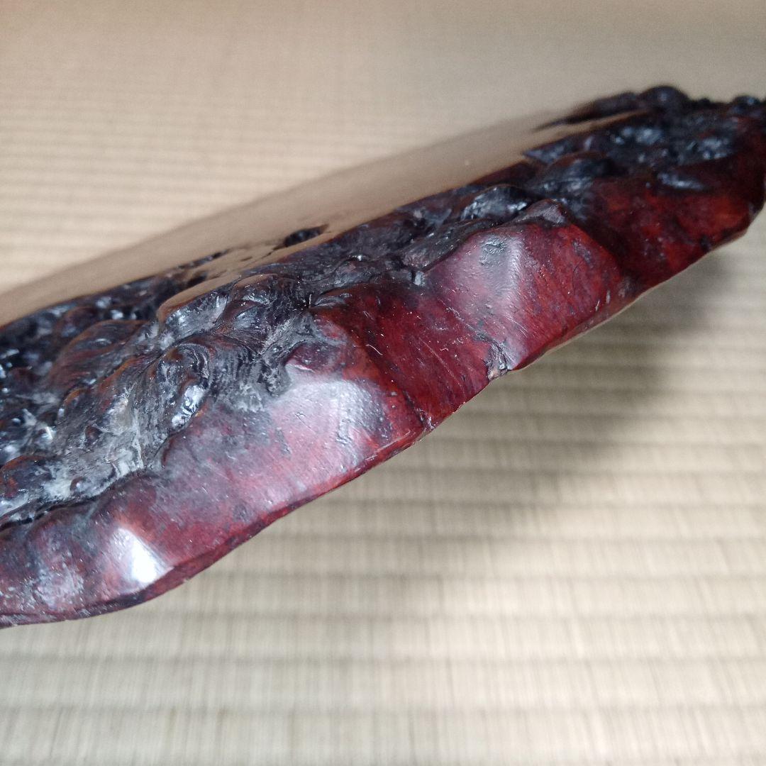 木製 花瓶台 不規則な形状 茶色