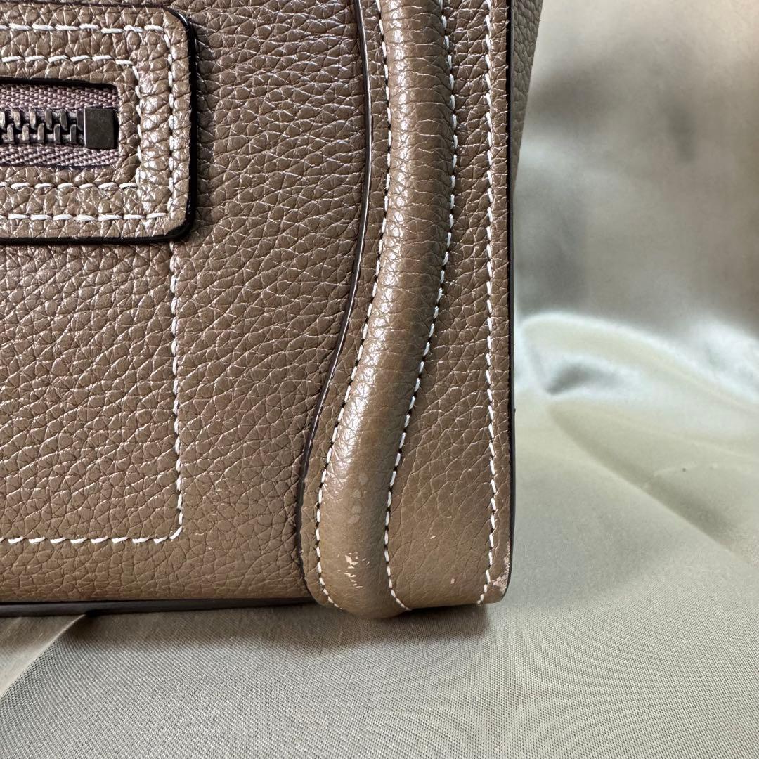 【CELINE】ラゲージ　ナノ　ドラムドカーフスキン　スリ