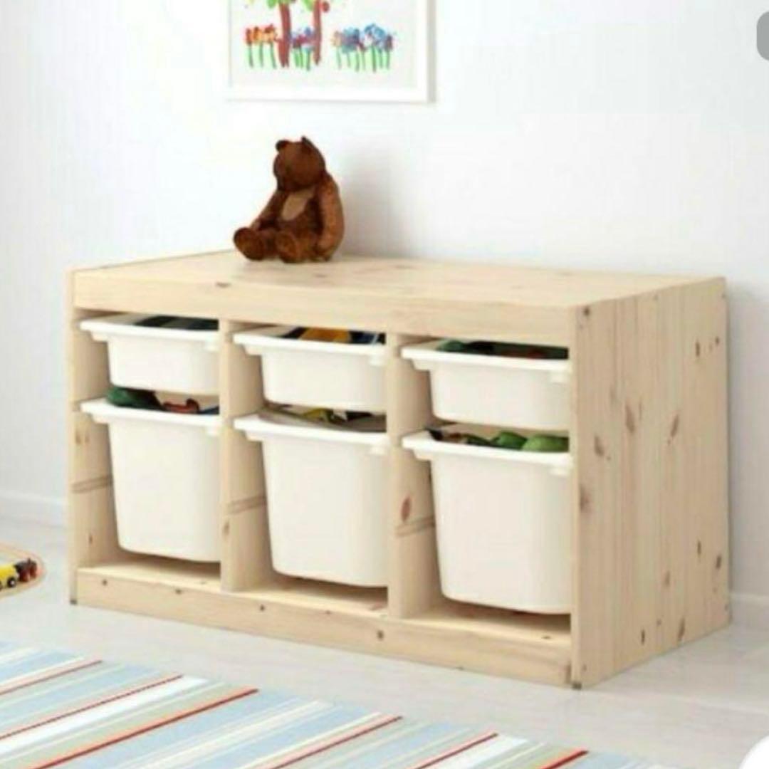IKEA トロファスト　収納　ラック　ボックス6つ付き