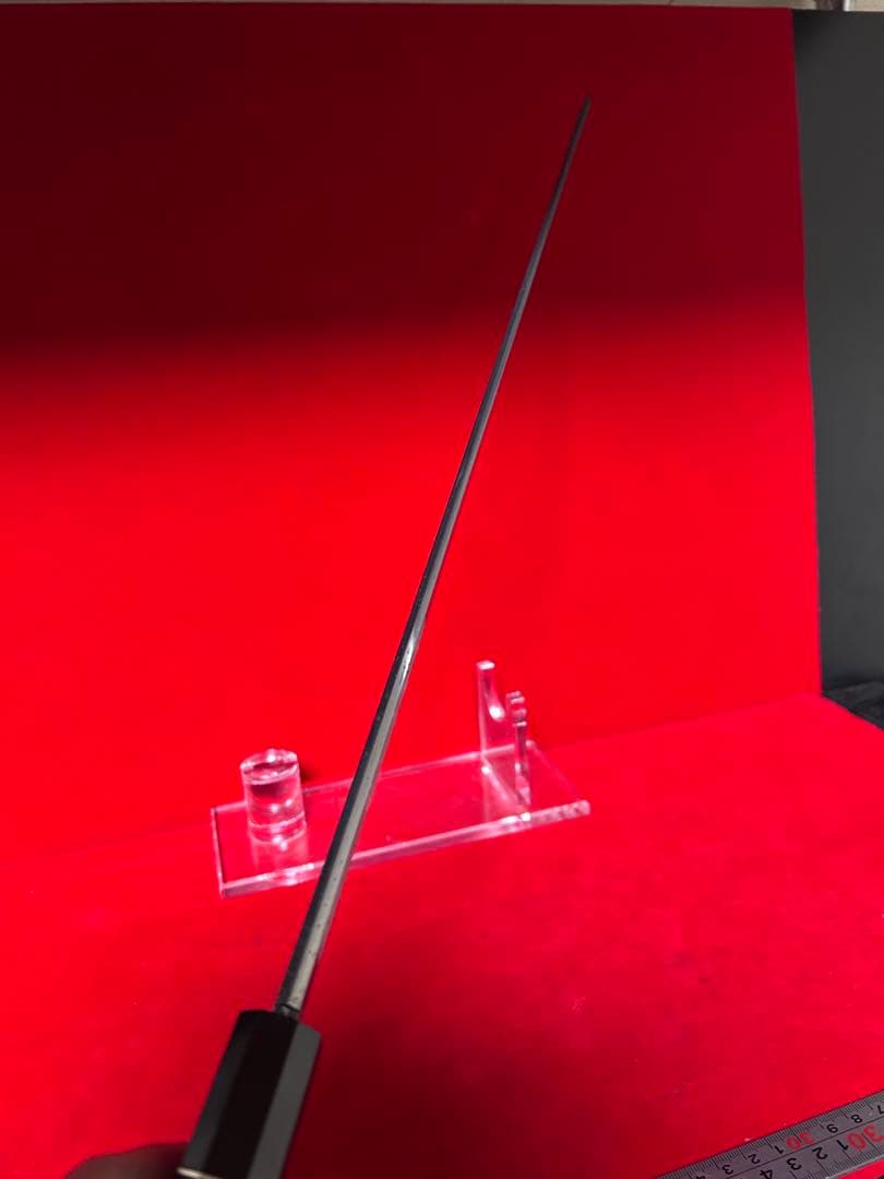 01565 包丁　マグロ包丁　天然砥石研　地肌綺麗　鞘有り　未使用品