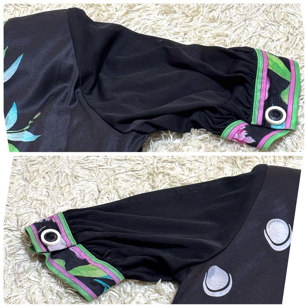 大きいサイズ　希少　LEONARD レオナール カンカン　水玉　フリルワンピース