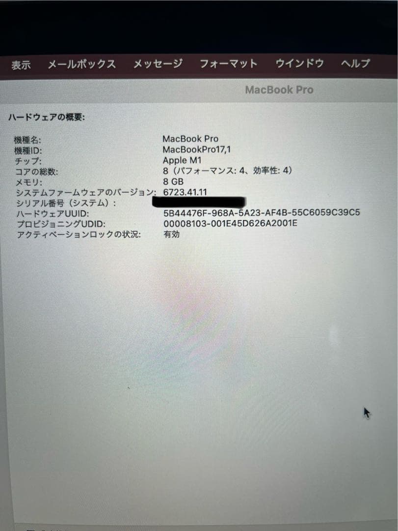 【方充電回数5回100%】MacBook Pro M1 8GB 256GB