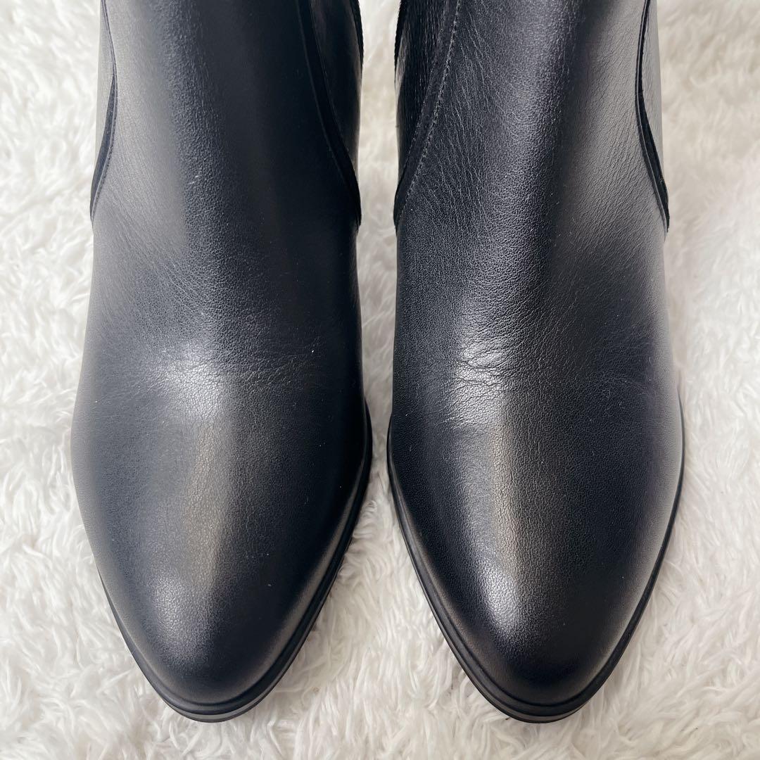 ✨未使用級✨ ダイアナ サイドジップ ショートブーツ レザー ブラック 黒