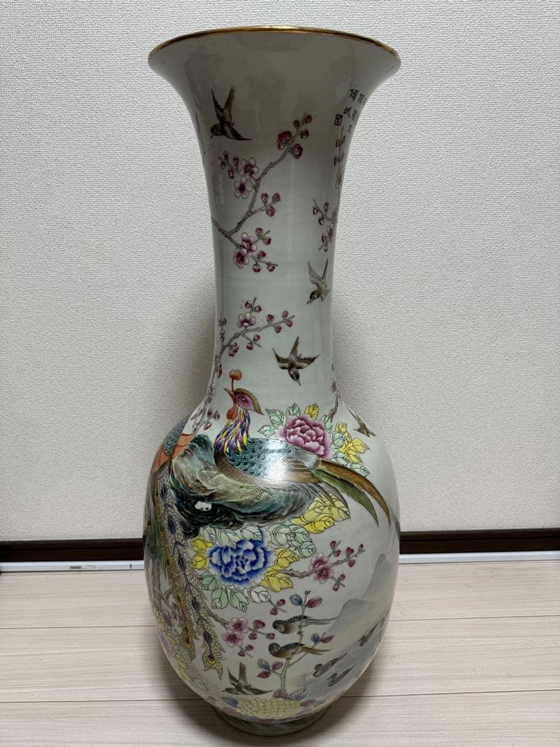 中国美術　花瓶　高さ約84センチ　アンティーク　時代物　工芸品