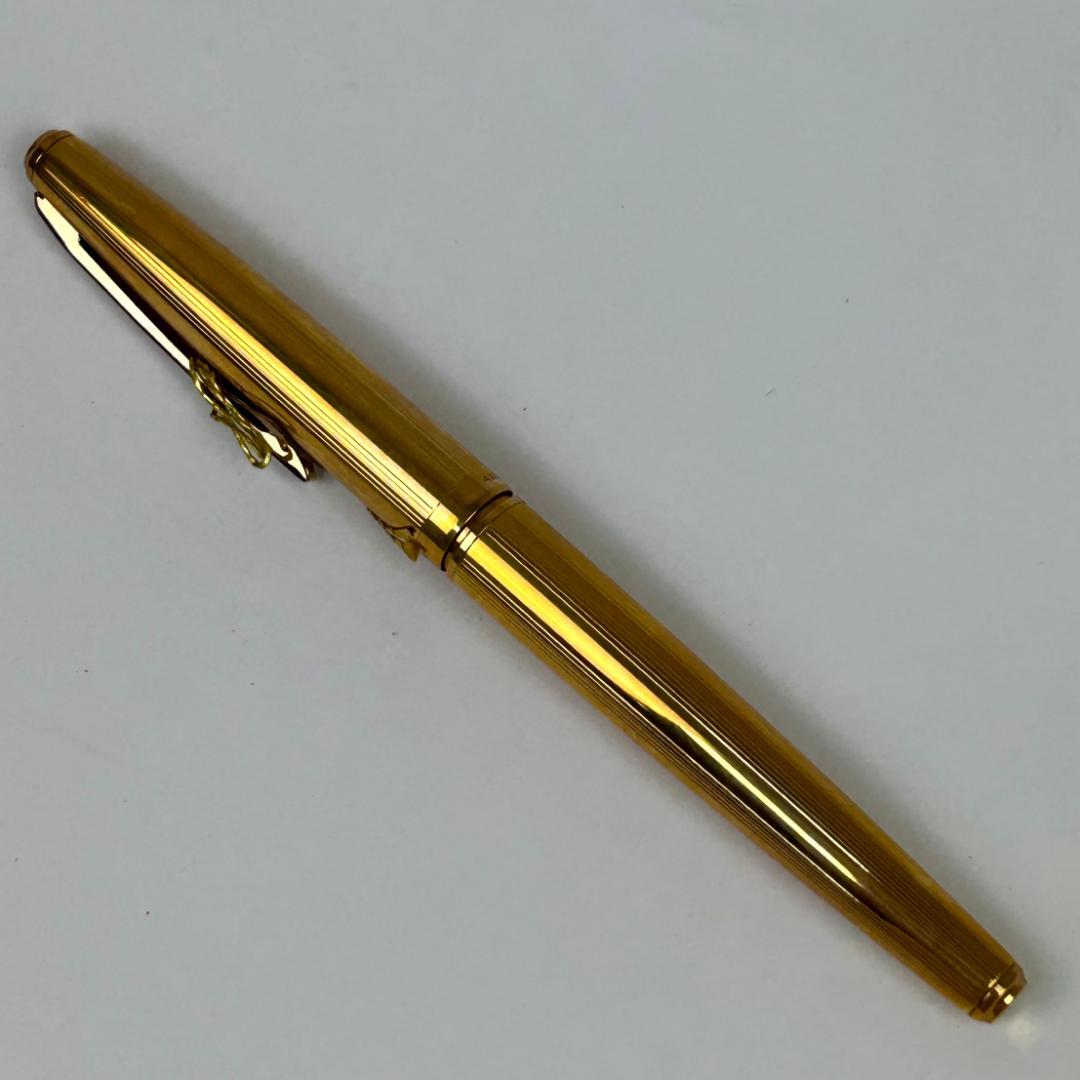 PLATINUM プラチナ 万年筆 金張り 14KGF 18K　細字