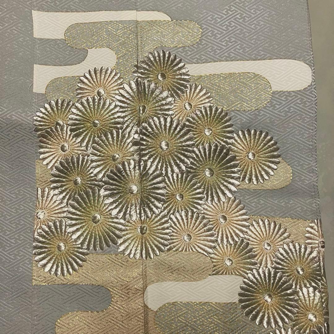 【NEW】美品♡ 淡いブルーグレー きれいめ 華尽く 正絹 色留袖 上品な着物