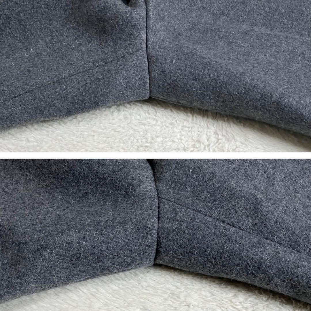 Fay フェイ　TOD'S レイヤードニット切替ウールコート　グレー　イタリア製