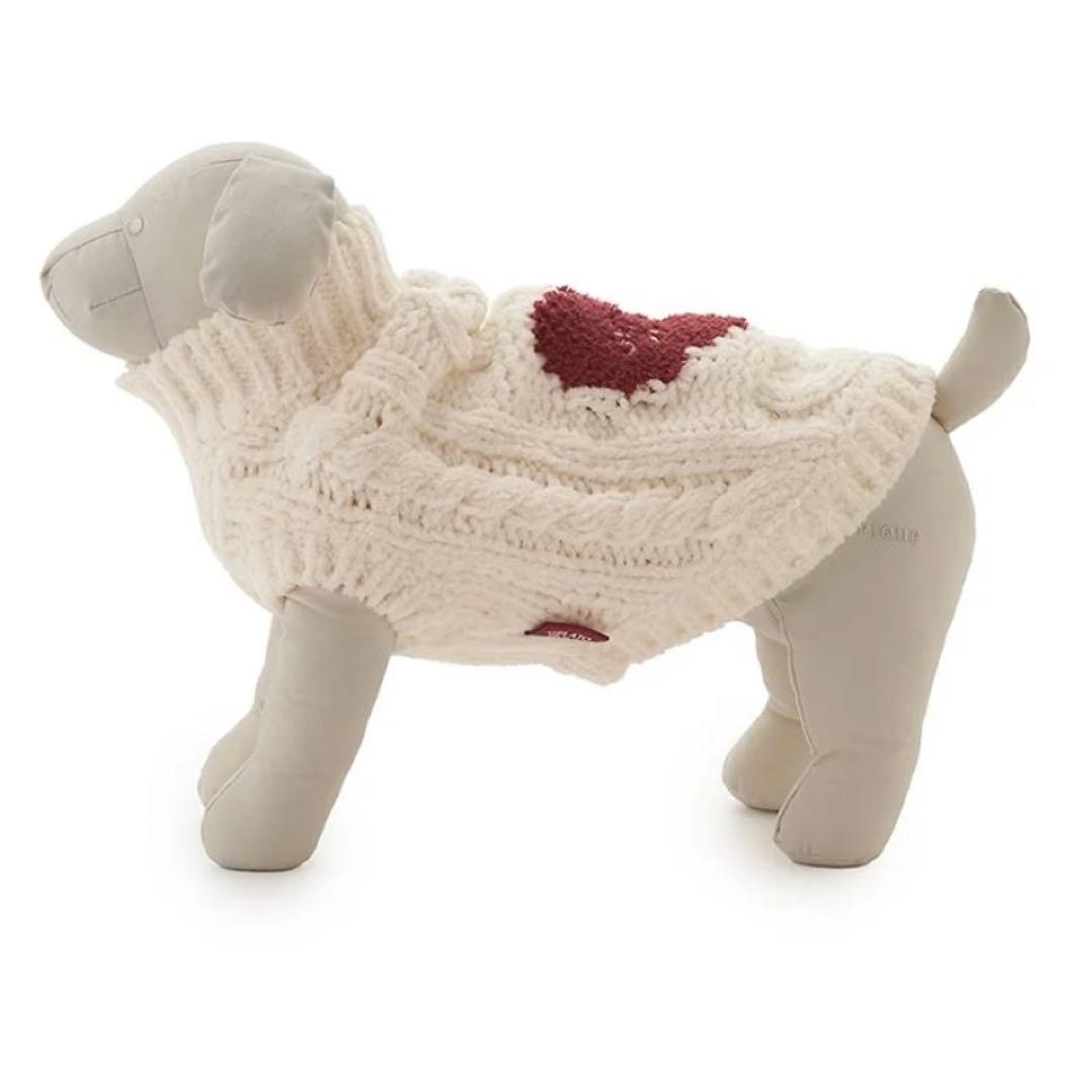 ジェラートピケ ハートアランハイネックプルオーバー　M