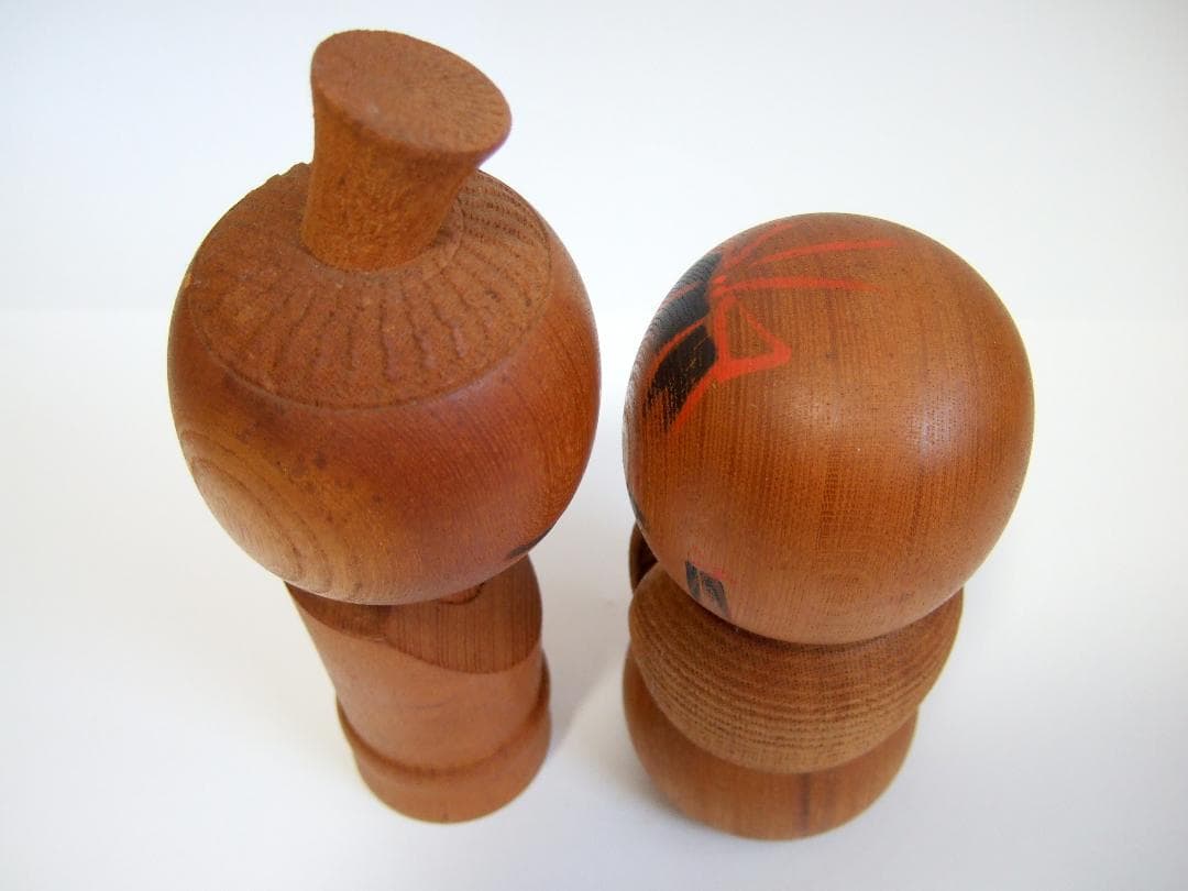 創作こけし 相田晴峰 2体まとめて / Kokeshi dolls