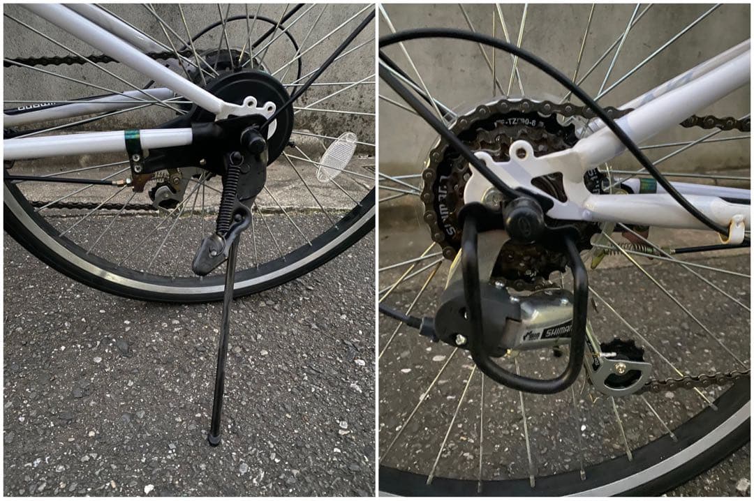 整備済 クロスバイク 自転車 子供 白 24インチ 美品 綺麗 ホワイト