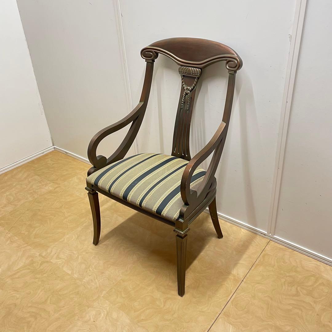 アンティーク調アームチェア② ダイニングチェア チェア 椅子 イス ロココ調