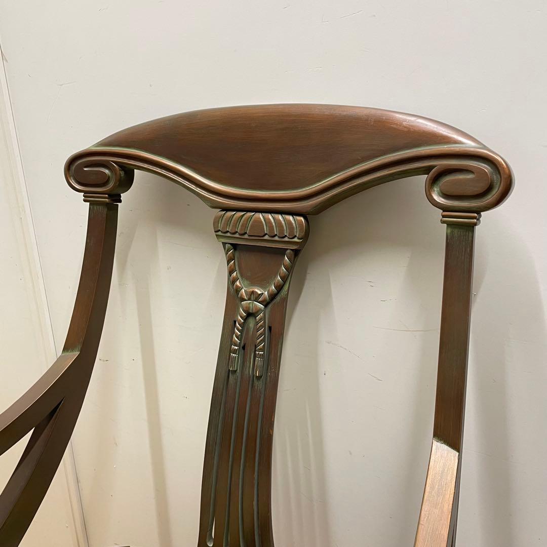 アンティーク調アームチェア② ダイニングチェア チェア 椅子 イス ロココ調