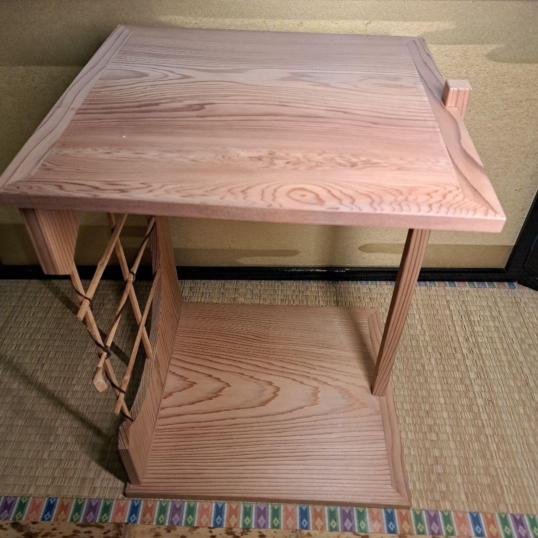 美品 茶道具 淡々斎好 溜精棚 組み立式 元箱