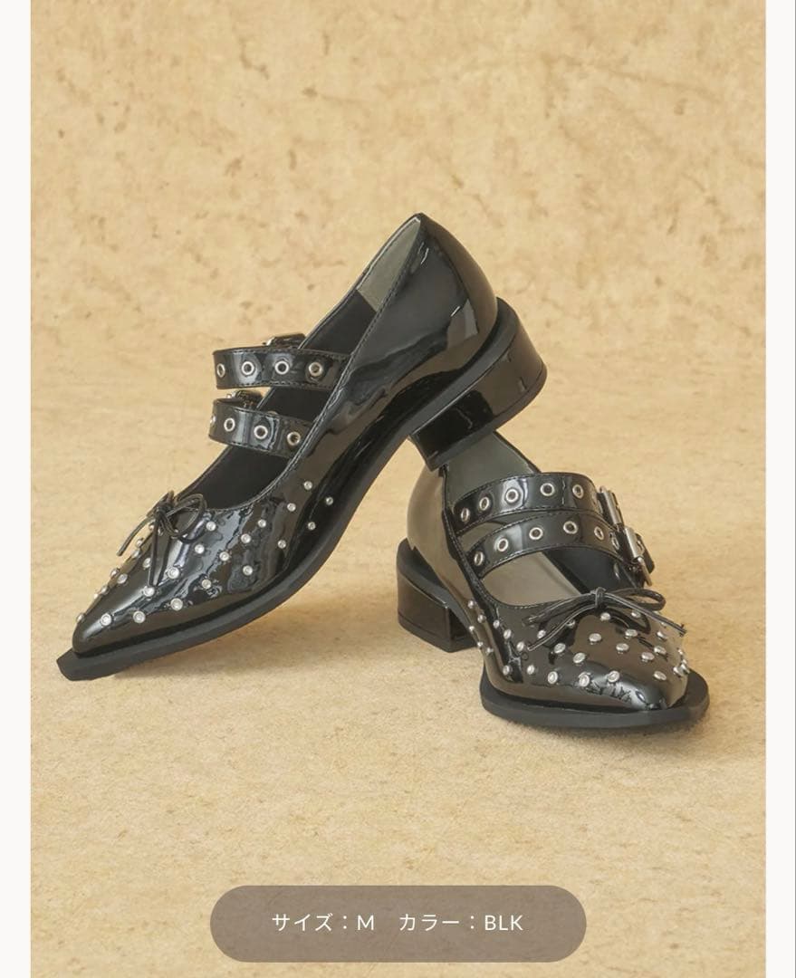 Darichダブルベルトフラットシューズ