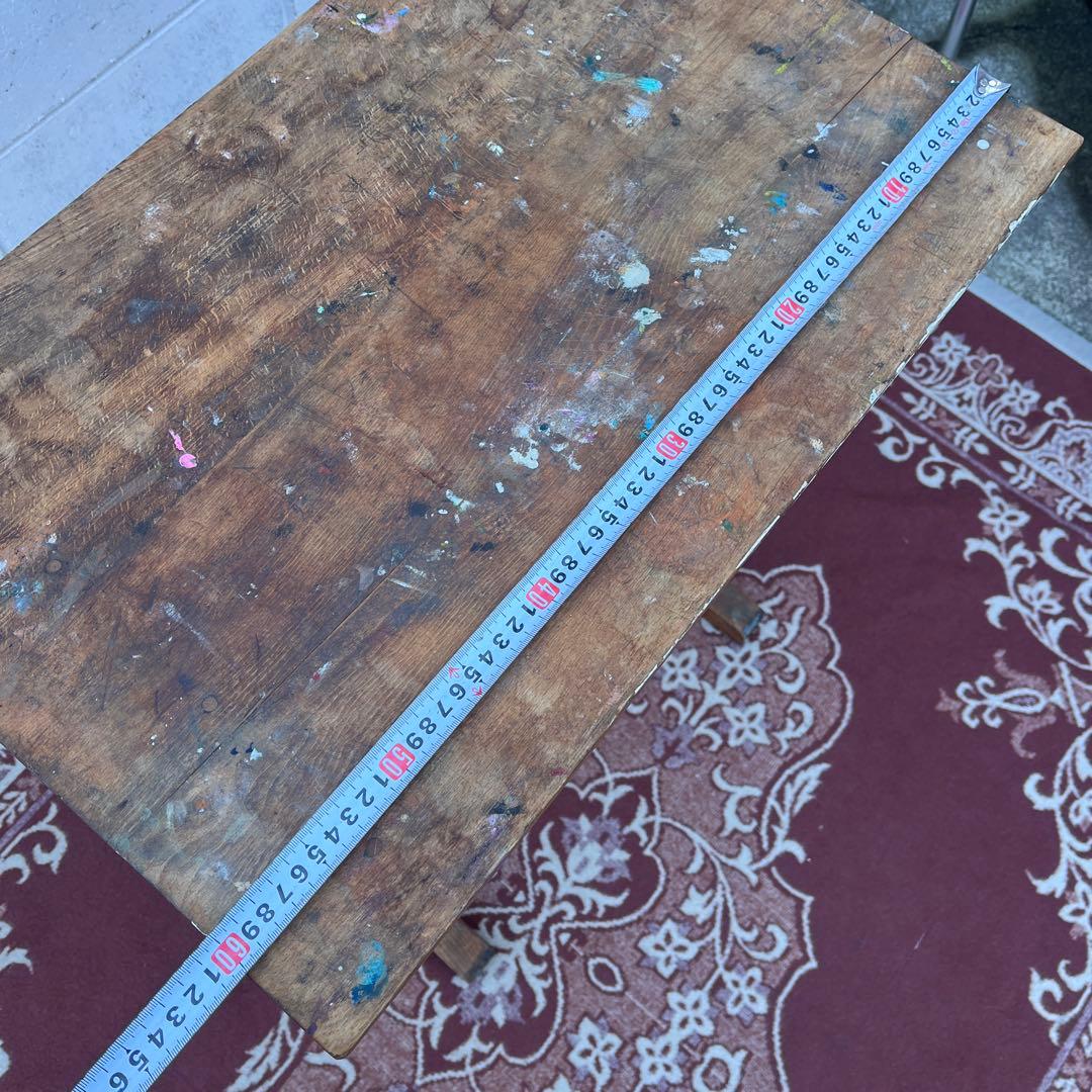 古家具アンティーク品◾️昔の古い木製机 サイドテーブル ディスプレイ台