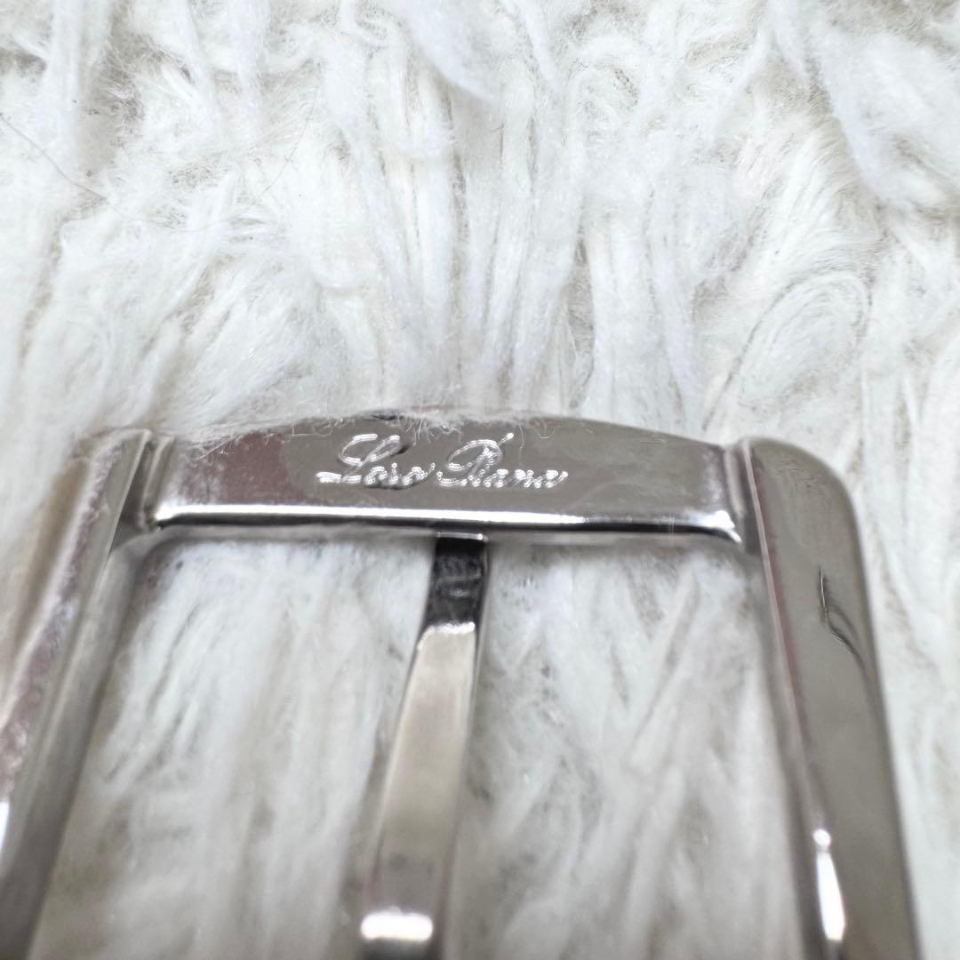 【極上級】ロロピアーナ イタリア製 メッシュ レザー ベルト ブラウン