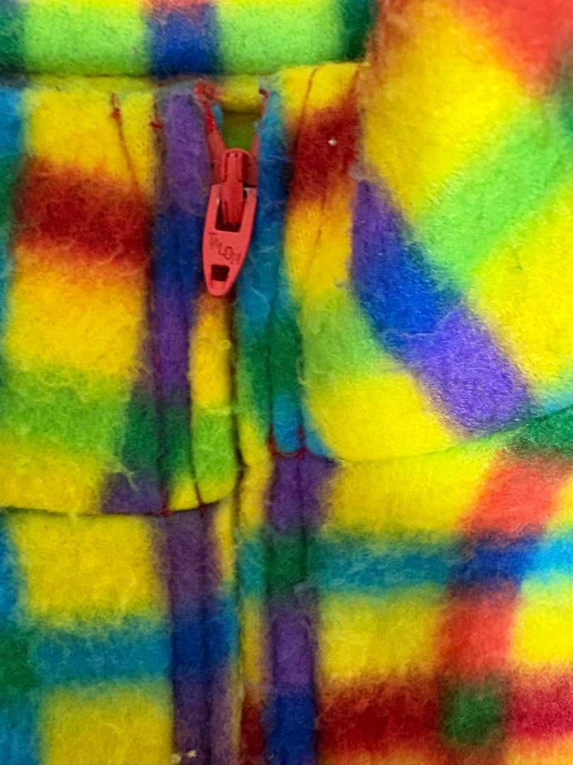 70s フリース ハーフジップ チェック柄 TALON 希少 M ヴィンテージ