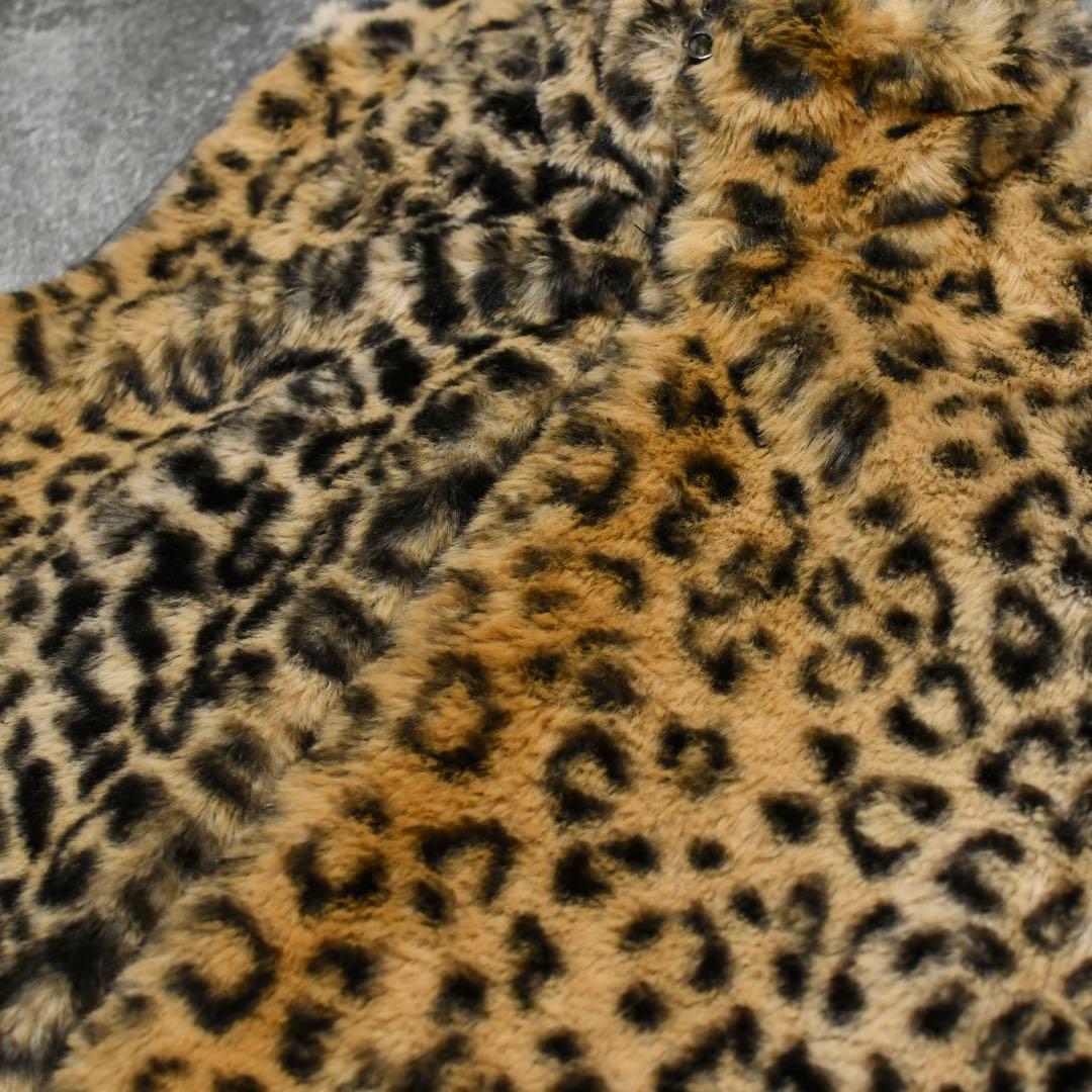 古着 レオパード柄 フェイクファー ファーベスト ベスト ヒョウ柄