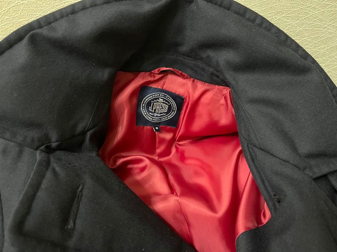 美品　j.press ジェイプレスPコート　ピーコート　ダウン　M ネイビー　紺