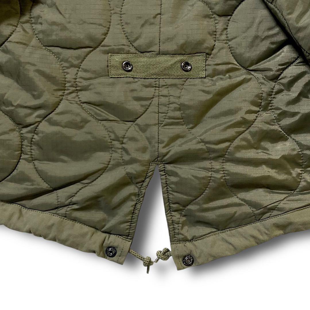 M ビームス 裏地キルティング ビッグシルエット 2way モッズコート カーキ