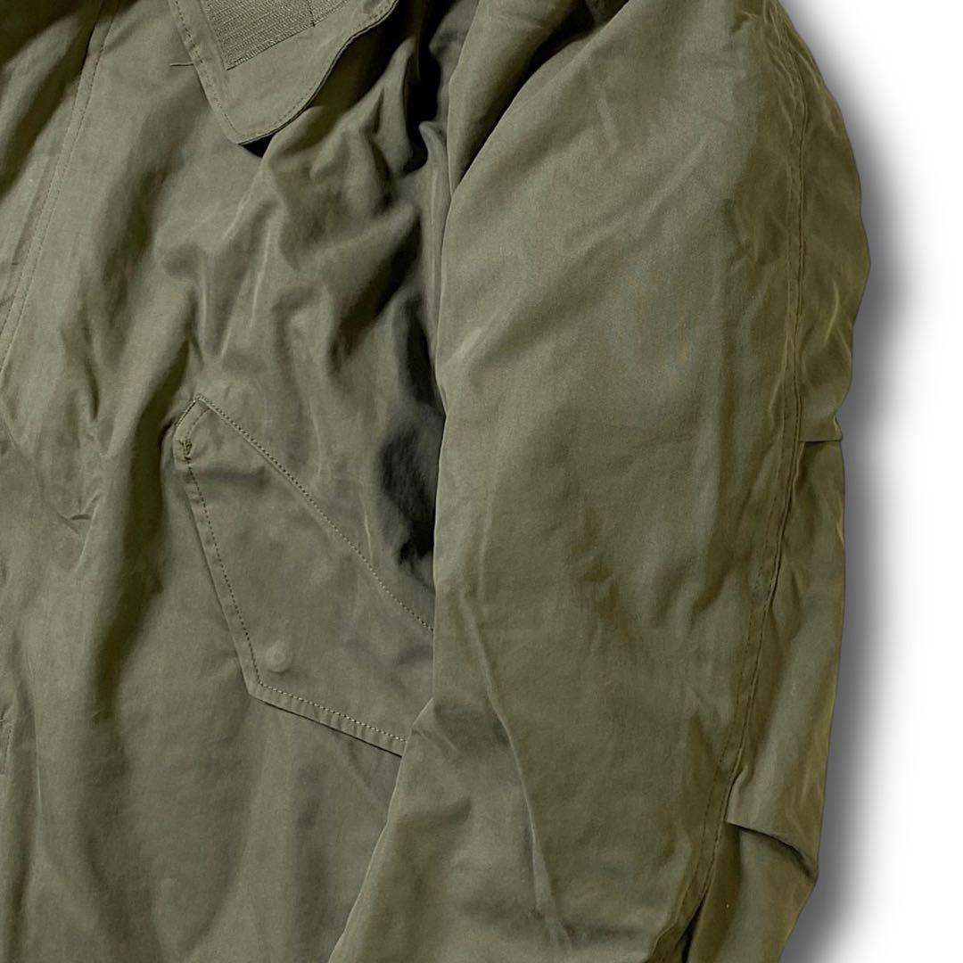 M ビームス 裏地キルティング ビッグシルエット 2way モッズコート カーキ