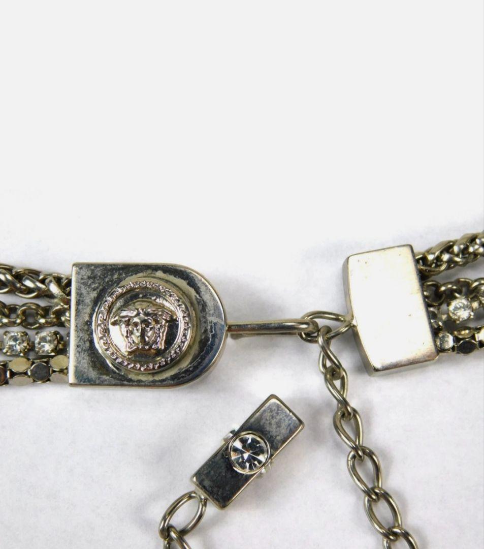 VERSACE メデューサ ラインストーン マルチストランドチェーンベルト