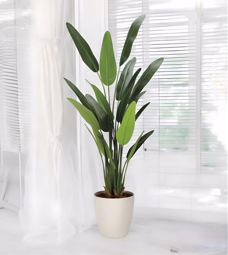 光触媒　人工観葉植物　フェイクグリーンフレッシュトラベラーズパーム1.55m