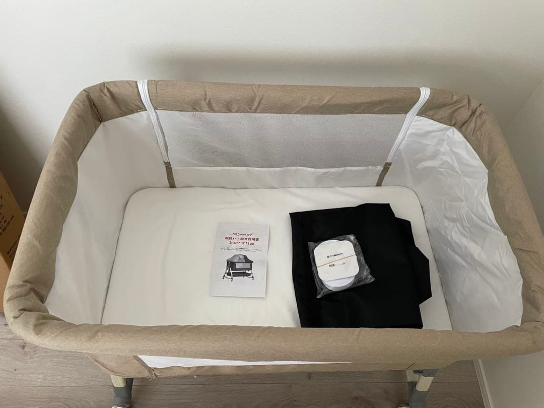 ベビーベッド 添い寝 高さ5段調節可能 睡吐防止 乳児用ベッド 新生児ベッド