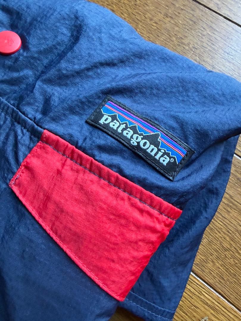 美品 Patagonia 24150 ナイロンプルオーバー 紺赤 SBNE