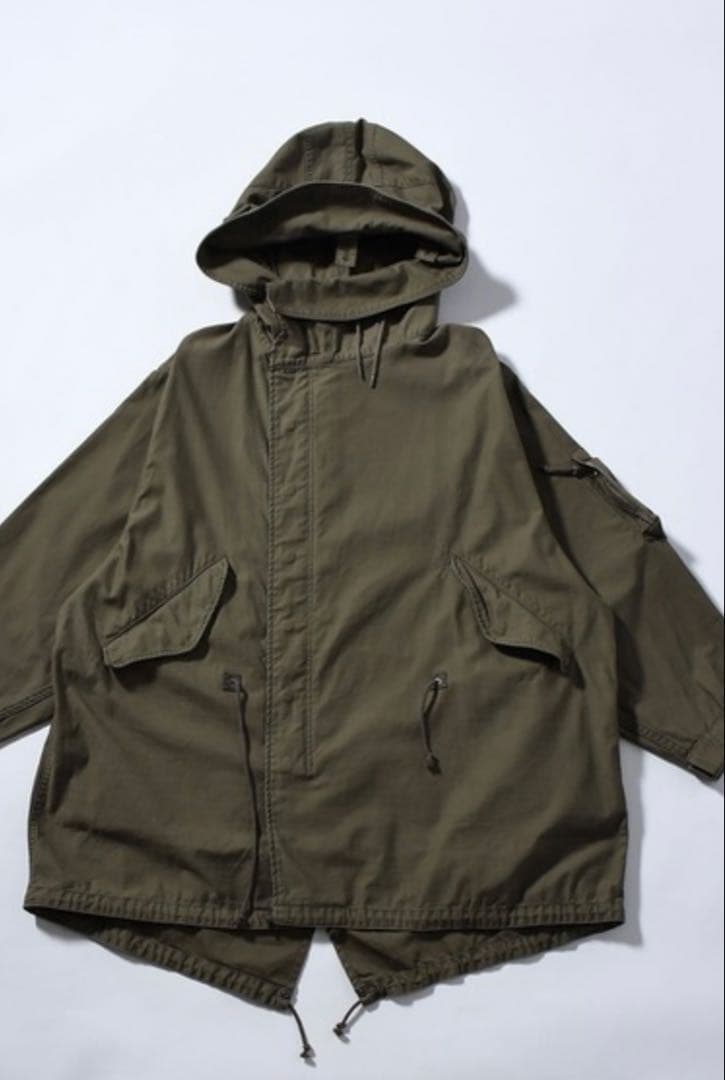 HYKE JOHNBULL TOP KHAKIパーカーコットンモッズコート