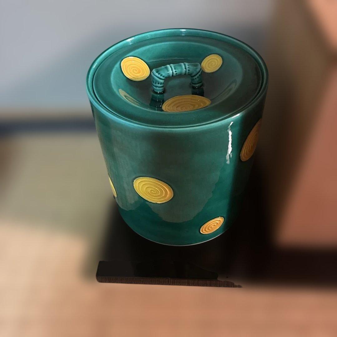 青緑色 陶器 水差し定価31万