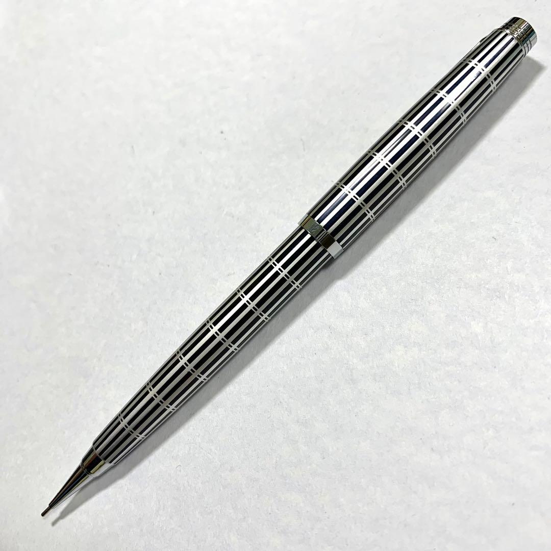 廃番 NEWMAN キャップノック式 格子 プリント シャープペンシル 0.5