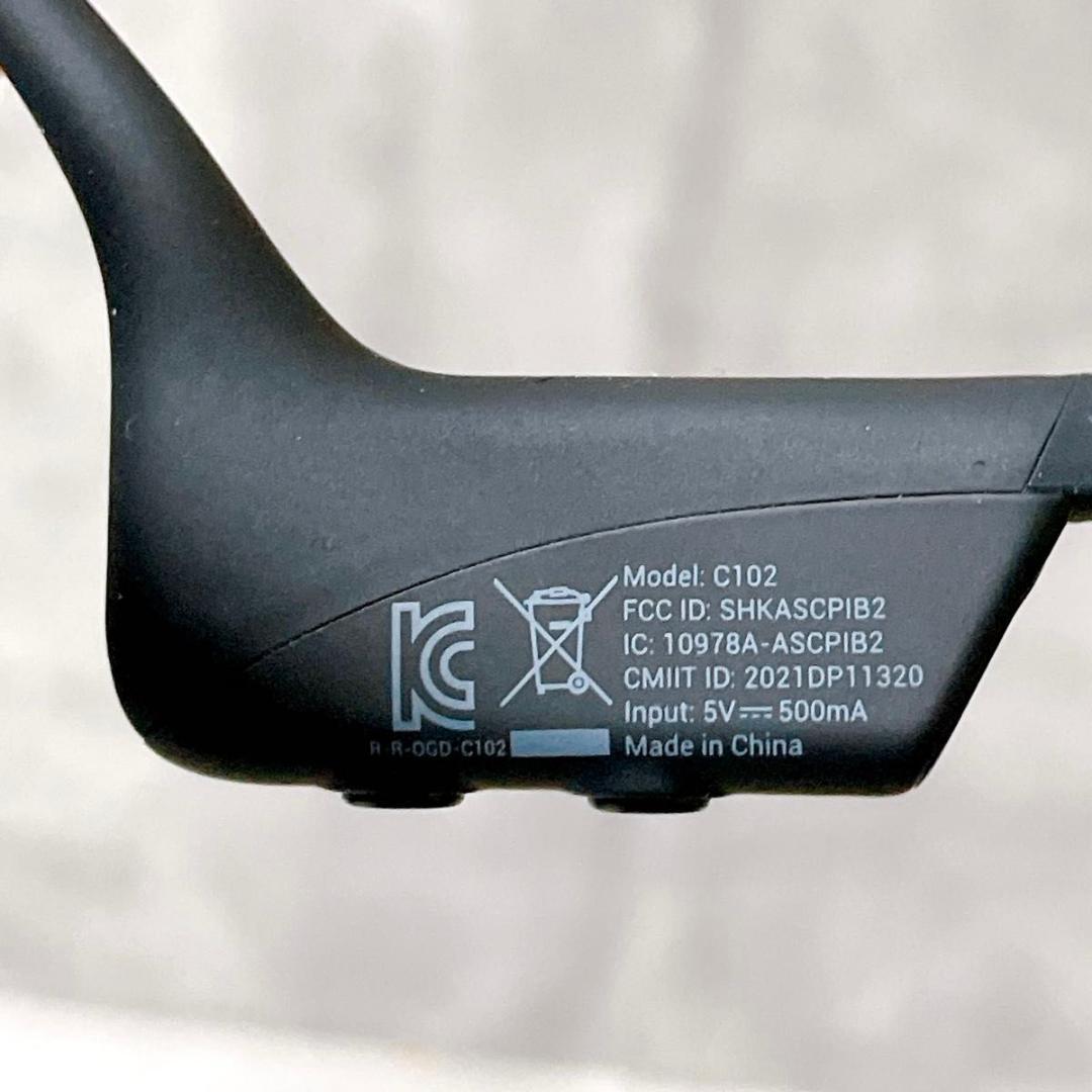 ほぼ未使用 Shokz OpenComm C102 骨伝導イヤホン 運転通話