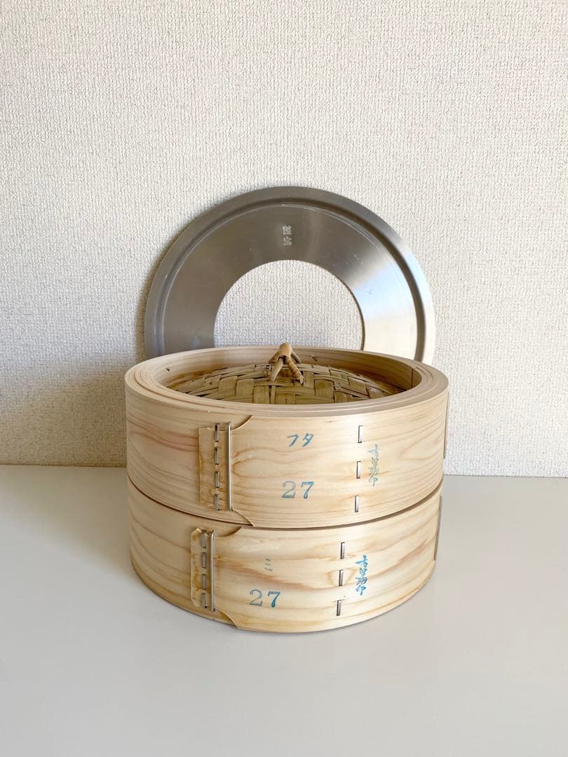 木曽駒印 高級国産 ひのきせいろ 27cm 照宝 蒸し板セット