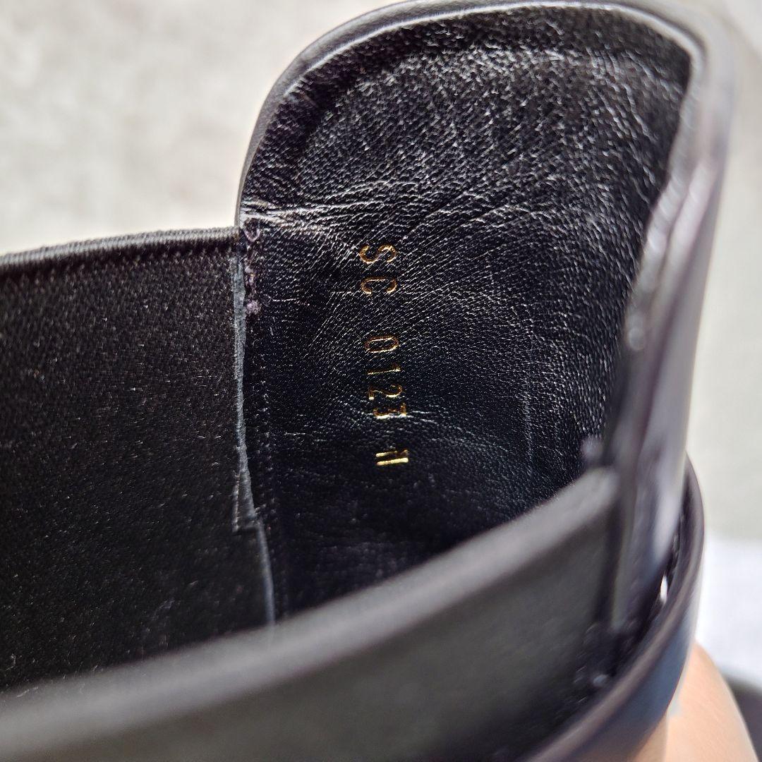 美品 LOUIS VUITTON ショートブーツ サイドゴア LVバックル 黒