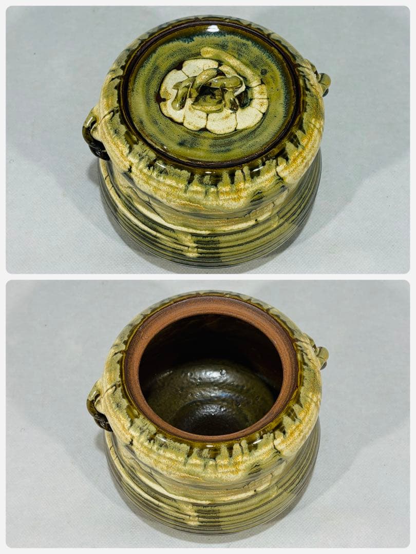 小代焼(小岱焼) 近重治太郎作 水指　美品　共箱　茶道具　替蓋付　送料込