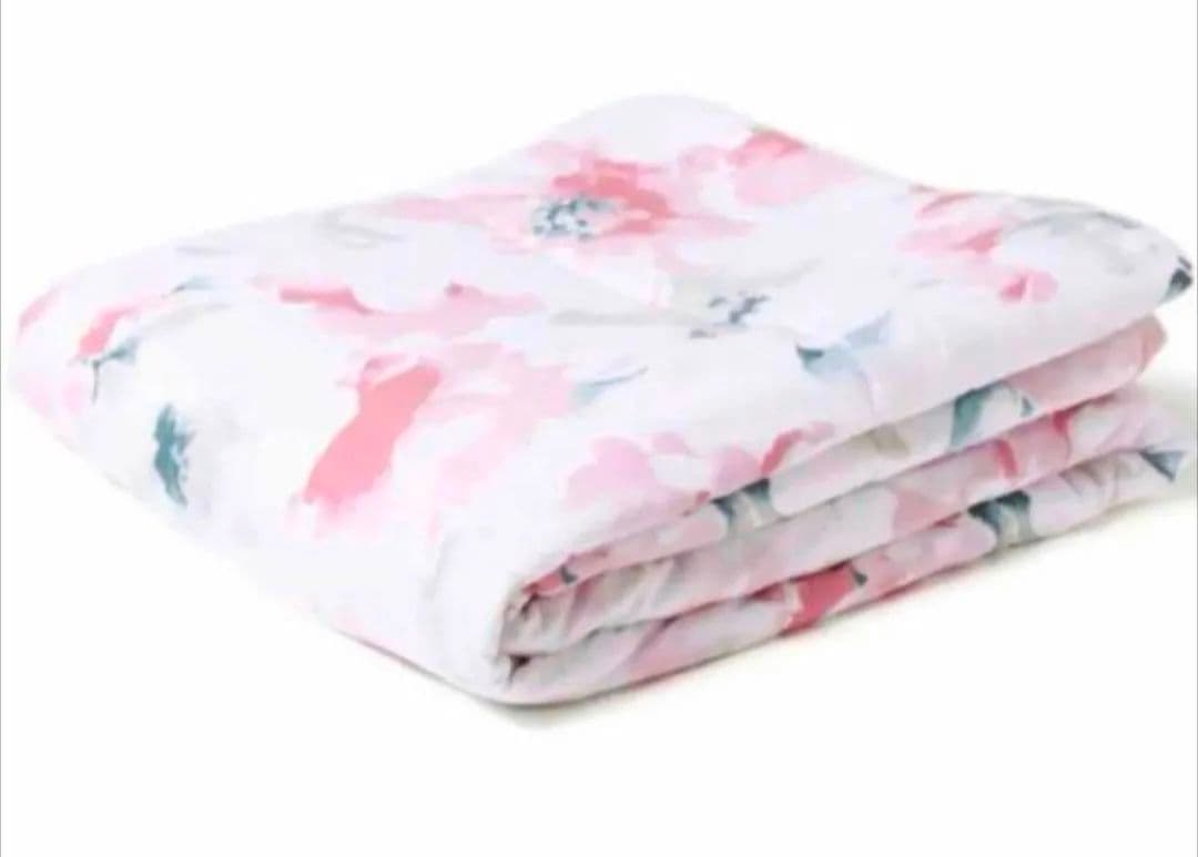 フランフランふわろウォーターフラワー夏掛け布団ピンクシングルサイズ枕カバー新品