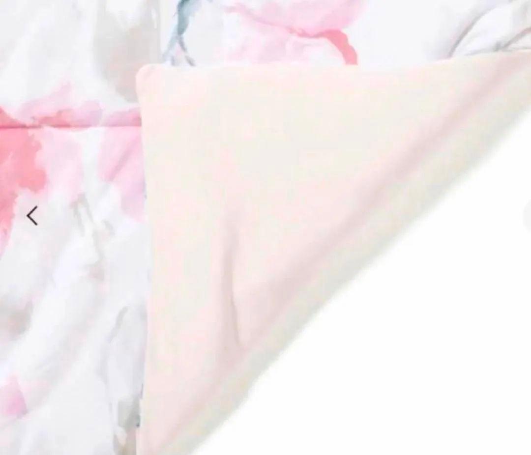 フランフランふわろウォーターフラワー夏掛け布団ピンクシングルサイズ枕カバー新品