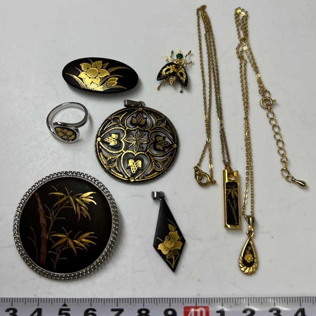 肥後 純金象嵌 アクセサリー 共箱 色々 東キ8-0127②