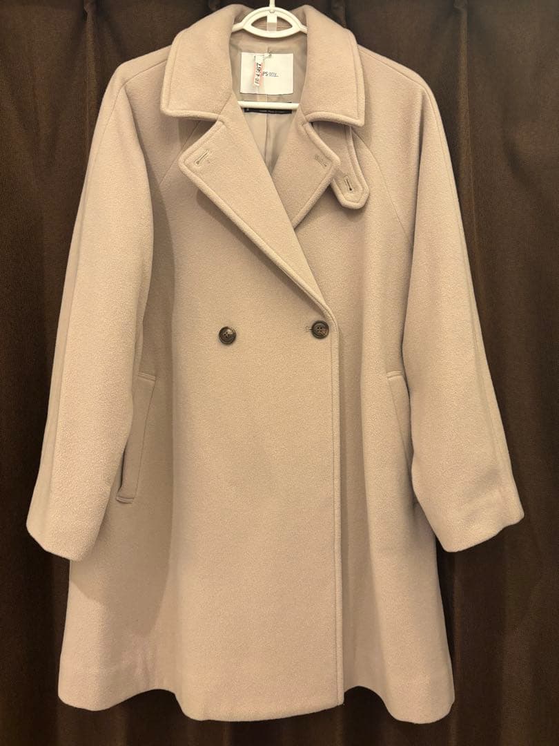 ★美品★SHIPS any★PONTETORTO★スタンド&ダブルカラーコート★