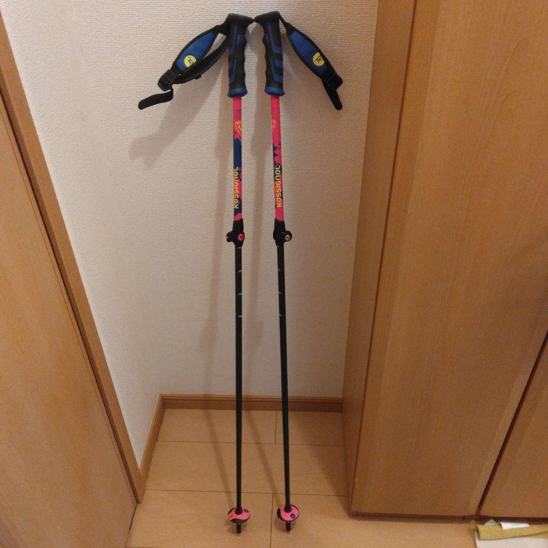 Rossignol スキー用ストック ピンク青