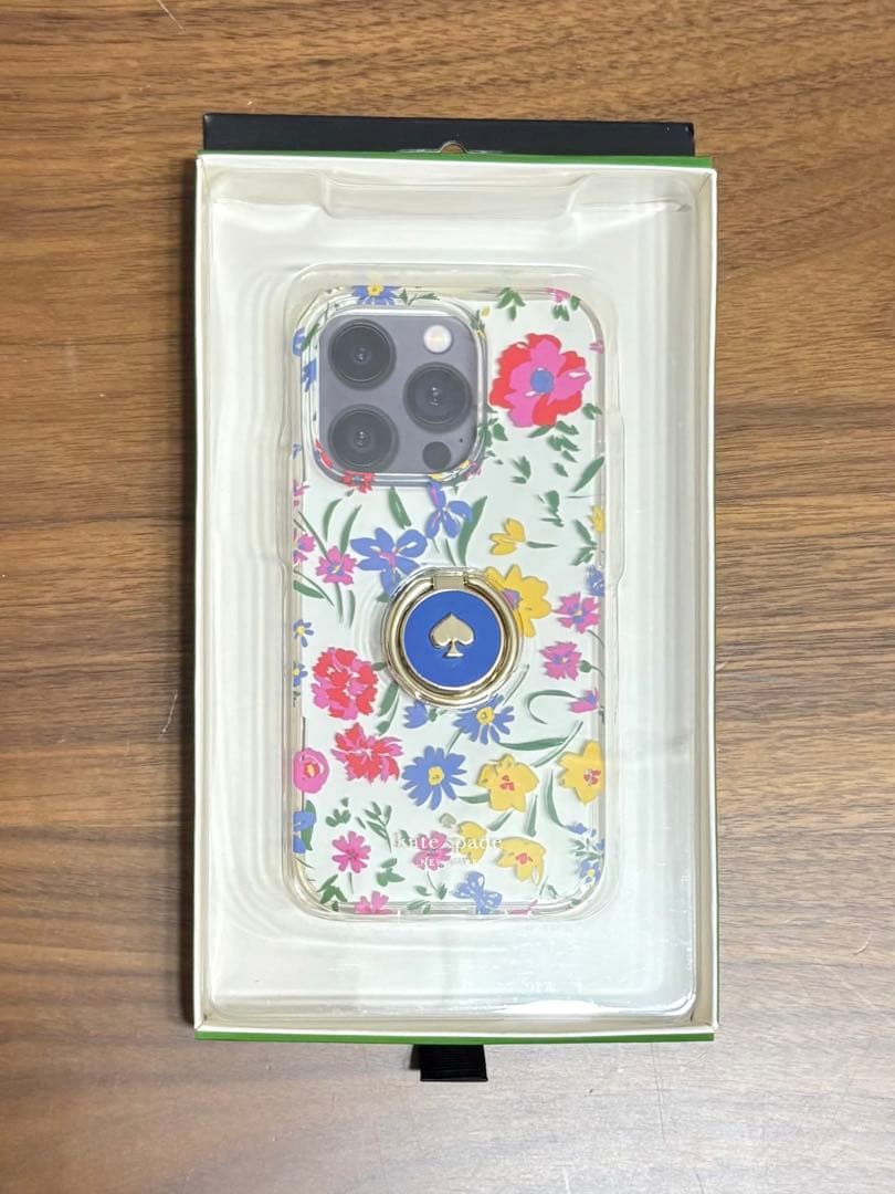 ☆新品☆KATE SPADE iPhone14Proケース　スマホリング付属