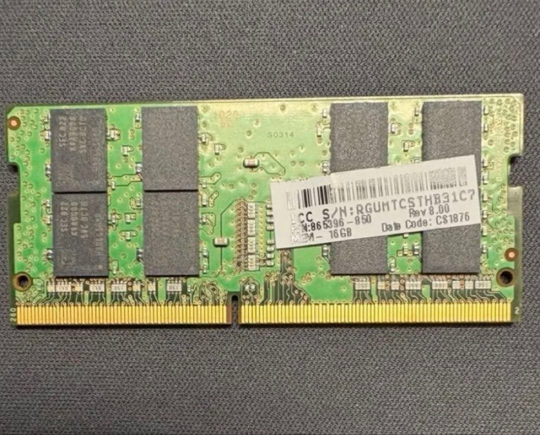 【最終価格】SAMSUNG DDR4 16GB ノートPC用メモリ