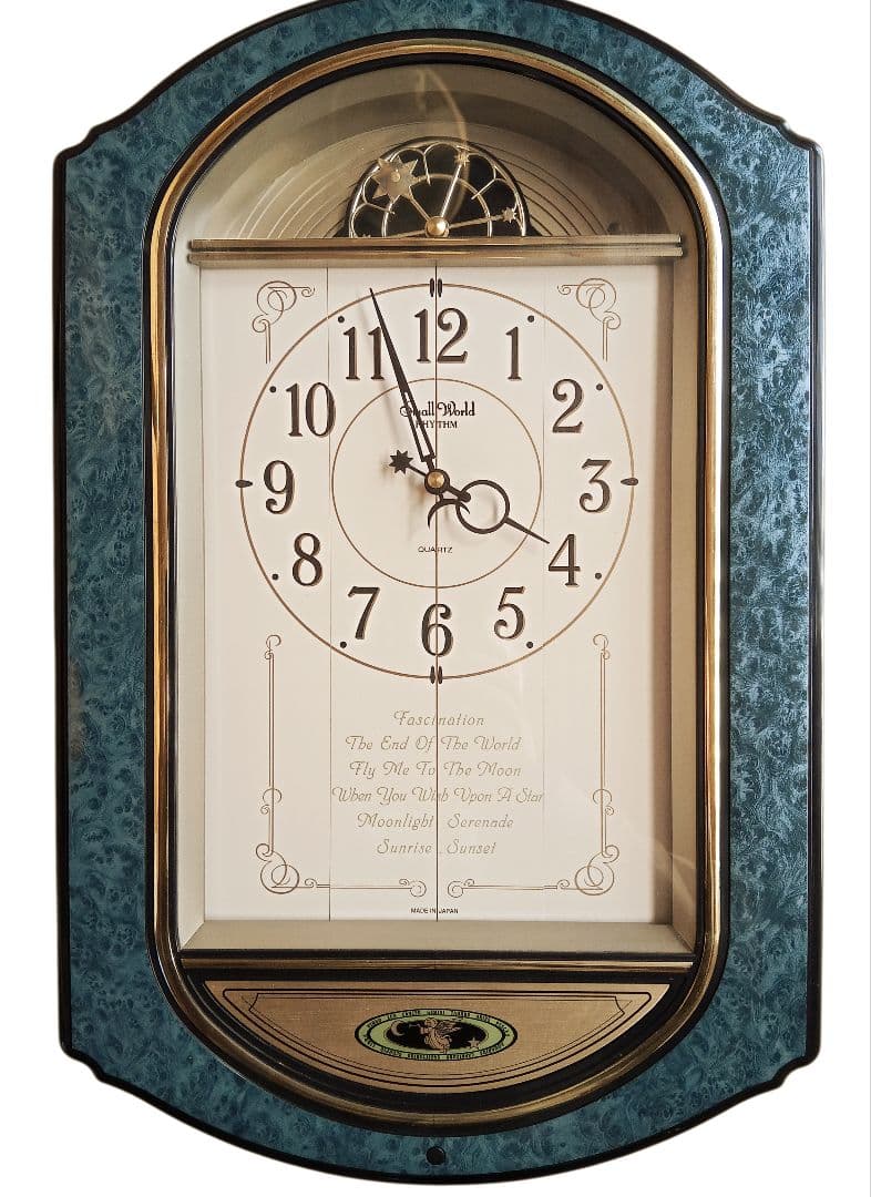 【美品】リズム時計工業 からくり時計 4MH744CZ