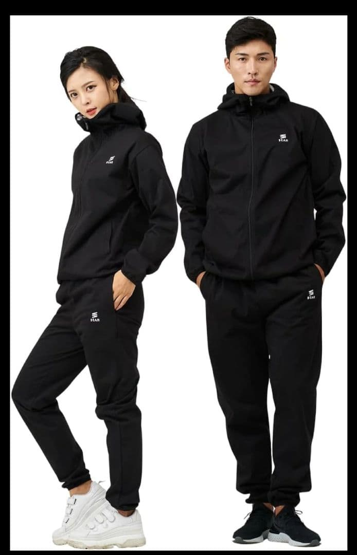 STAN サウナスーツ　L　新品未開封　ブラック　フルジップ