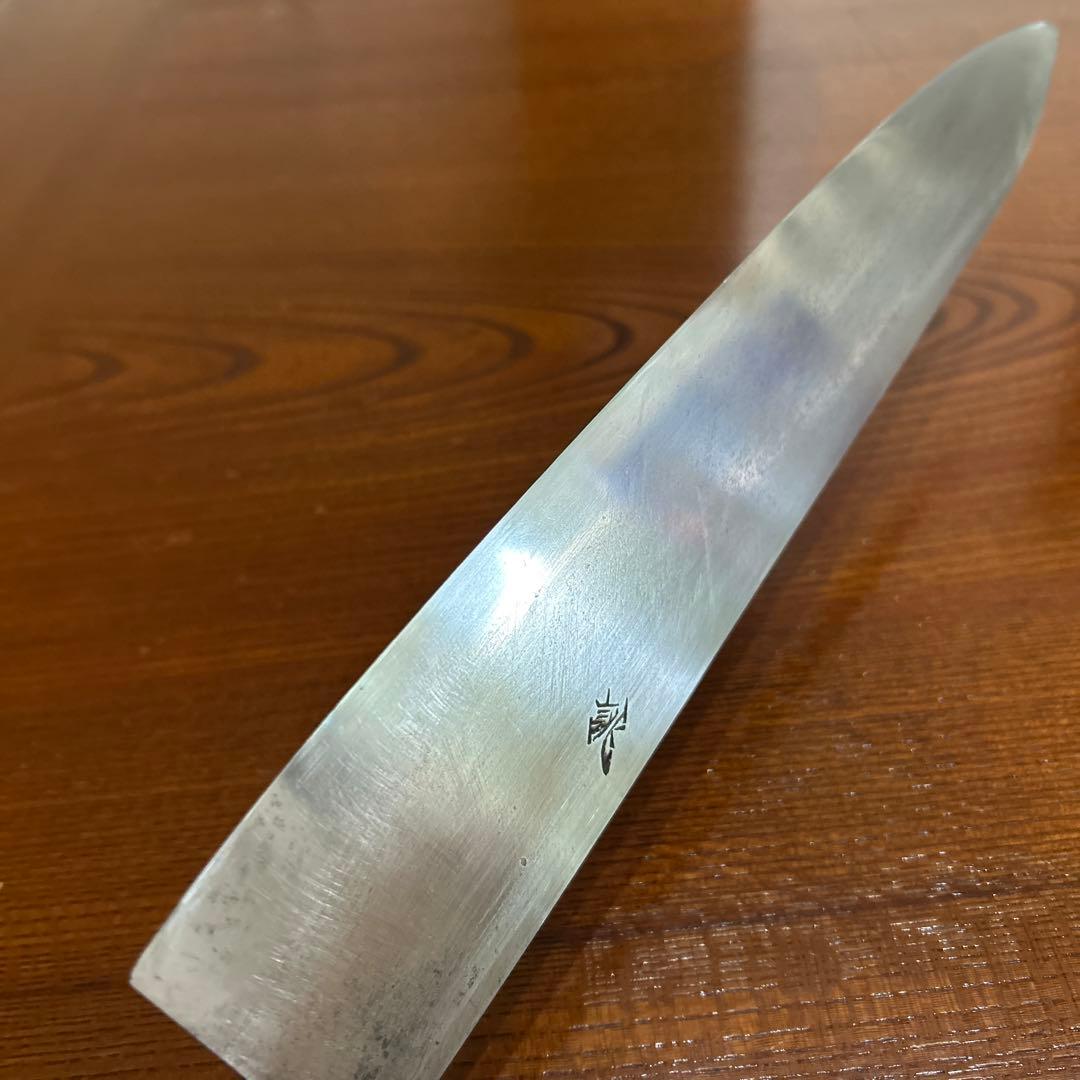 牛刀包丁 紋三郎作 全長41cm刃28cm重約308g厚約2mm ★送料無料